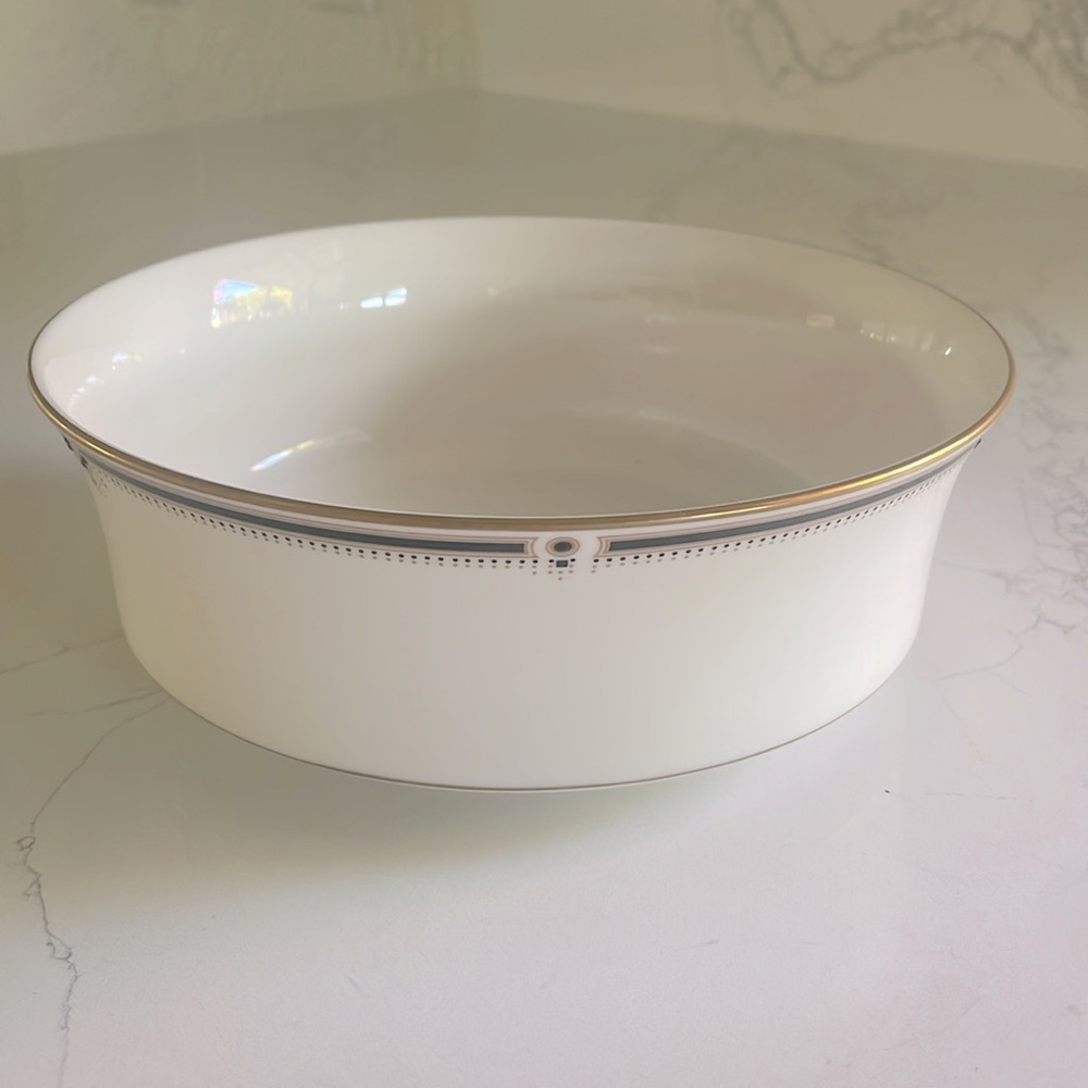 Noritake Evening Gown Gold Trim Large Vegetable Serving Bowl, Fine China